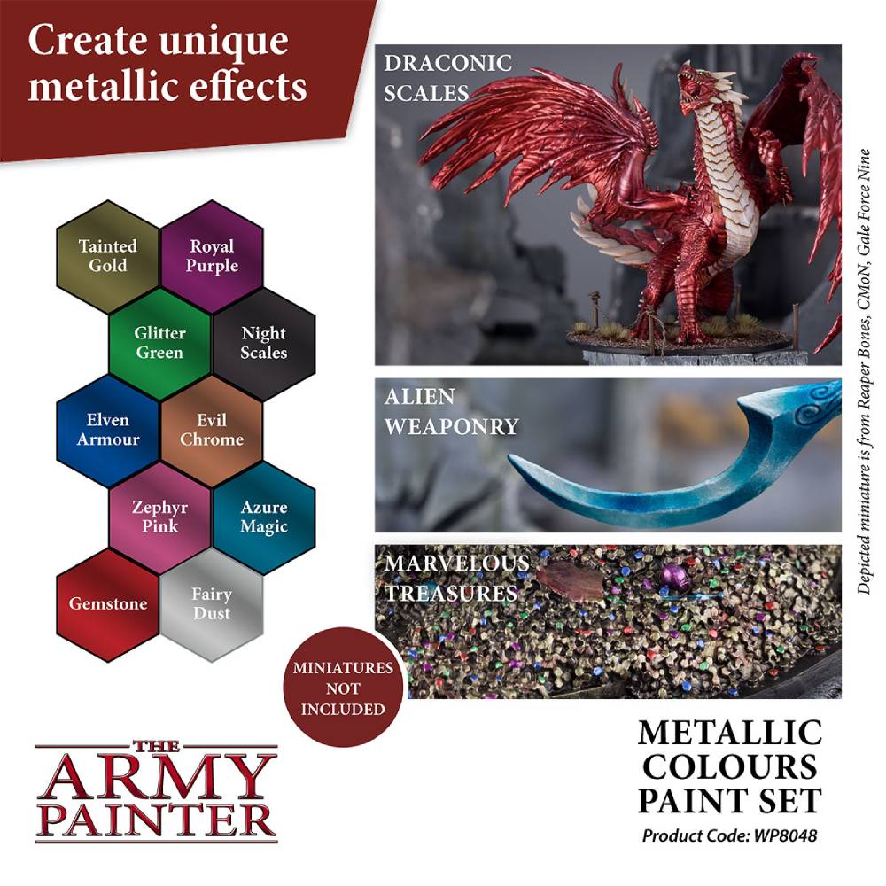 Army Painter Warpaints Metallics Colours Paint Set ( WP8048 )