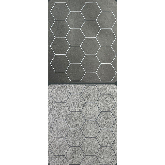 D&D: Mega Game Mat - Reversible Gray/Black 1" Hexagons