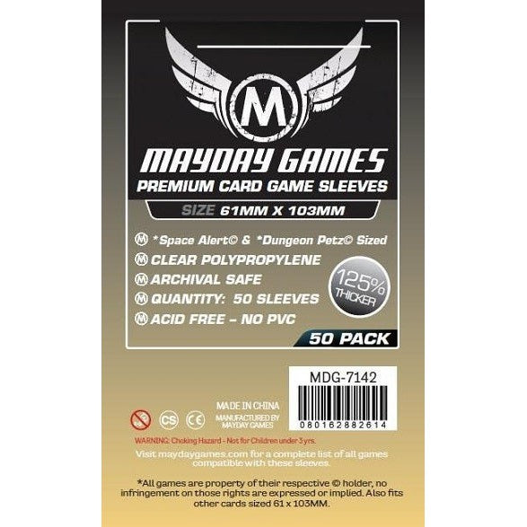 Mayday Games Premium Space Alert 61mm x 103mm 50 ct