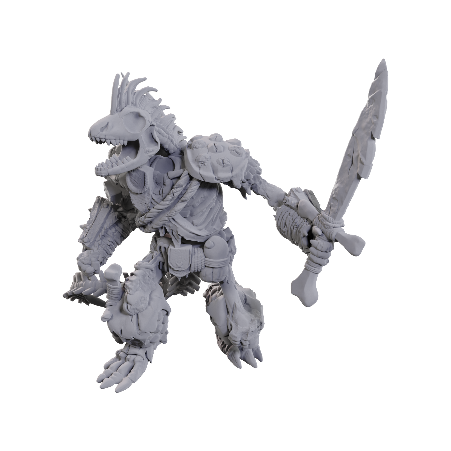 D&D Unpainted Minis - Lizardfolk Skeleton