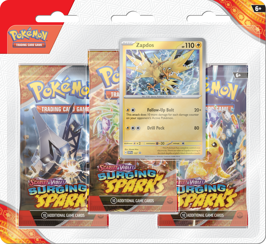 Pokemon Blister 3 Pack - Scarlet & Violet : Surging Sparks (SV8)