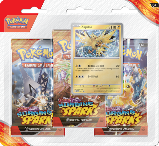 Pokemon Blister 3 Pack - Scarlet & Violet : Surging Sparks (SV8)