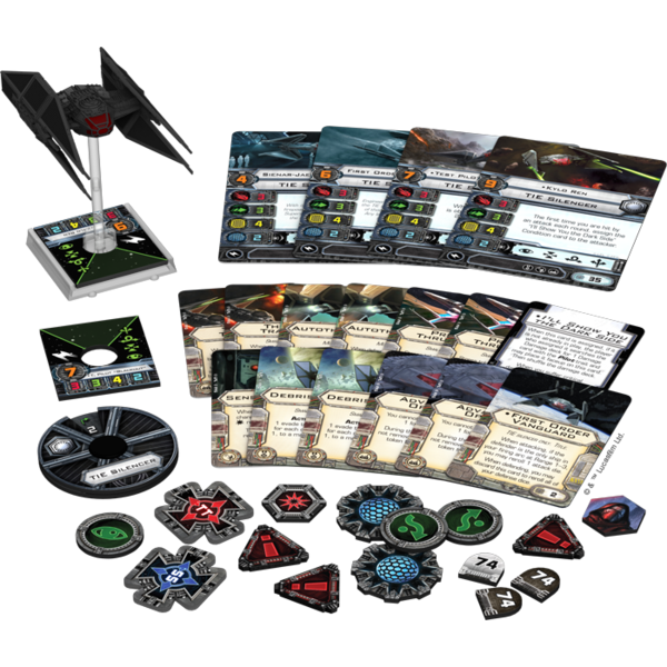 V1 Star Wars X-Wing - The Last Jedi - TIE Silencer Expansion Pack ( SWX68 ) - Used