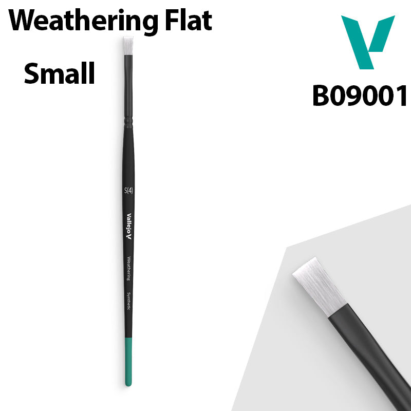 Vallejo Brush - Small Flat Weathering Brush (B09001)