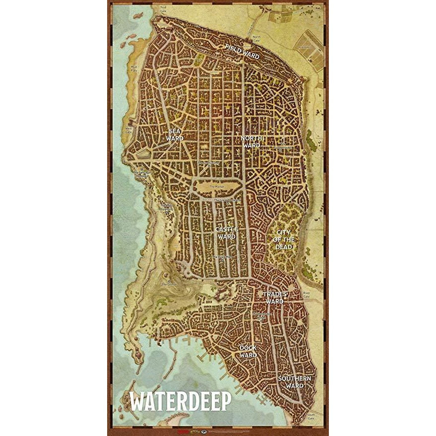 D&D: Game Mat - Waterdeep City Map