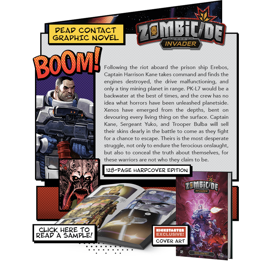 CMON Comics Zombicide Invader Graphic Novel + Comic Book Extra (Limited)