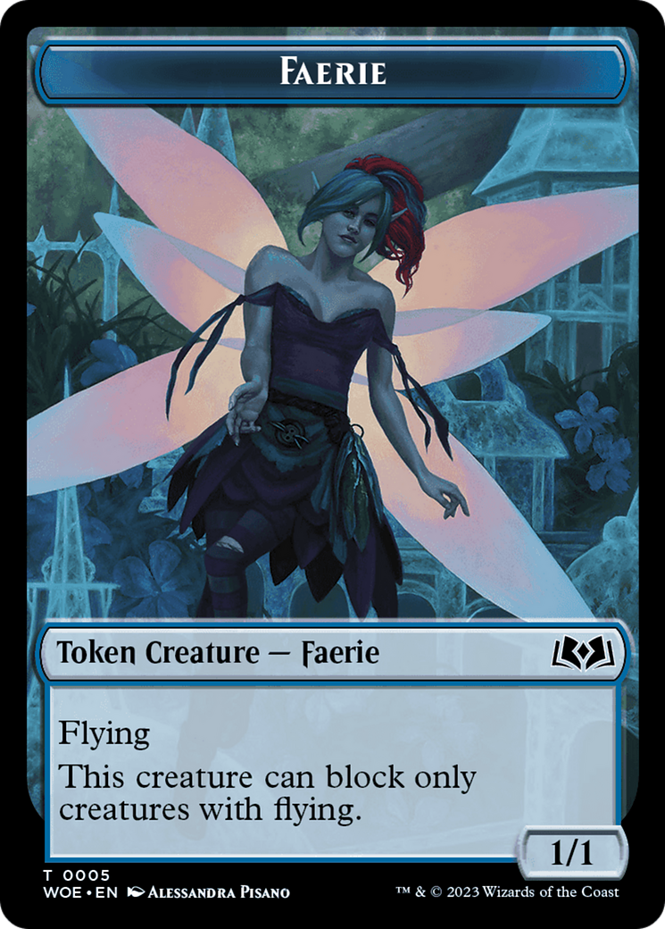 Faerie // Food (0010) Double-Sided Token [Wilds of Eldraine Tokens]