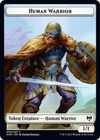 Human Warrior // Bear Double-sided Token [Kaldheim Tokens]