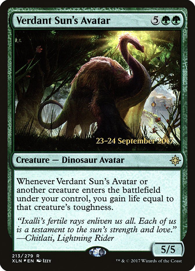 Verdant Sun's Avatar  [Ixalan Prerelease Promos]