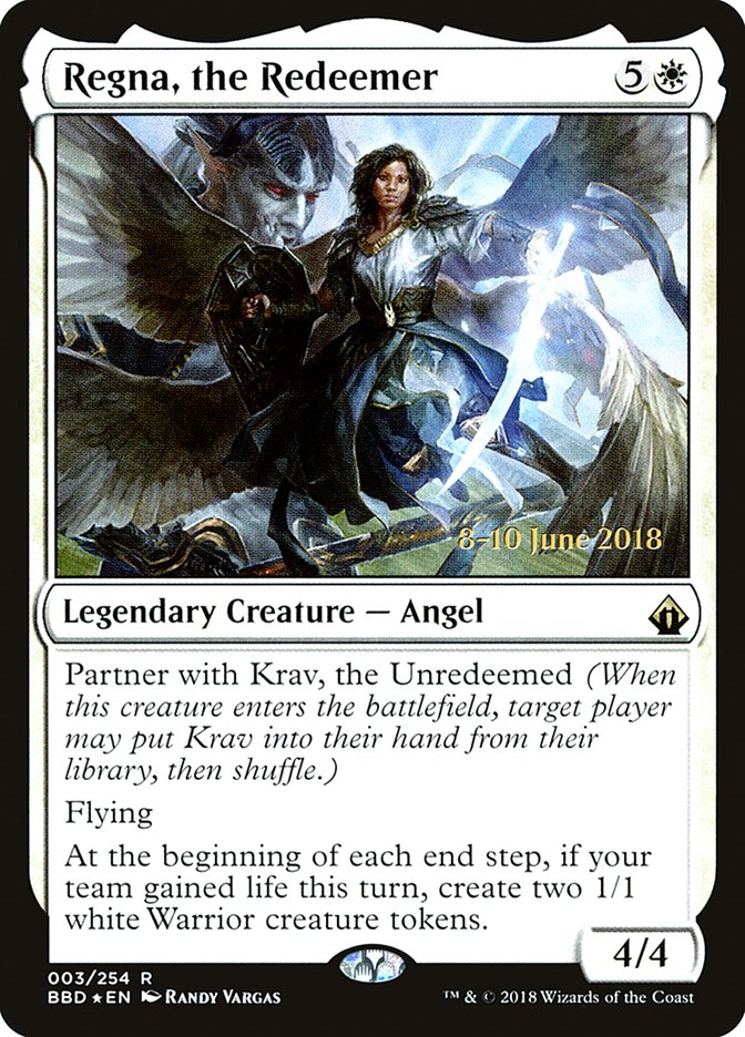 Regna, the Redeemer  [Battlebond Prerelease Promos]