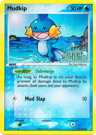 Mudkip (57/100) (Stamped) [EX: Crystal Guardians]