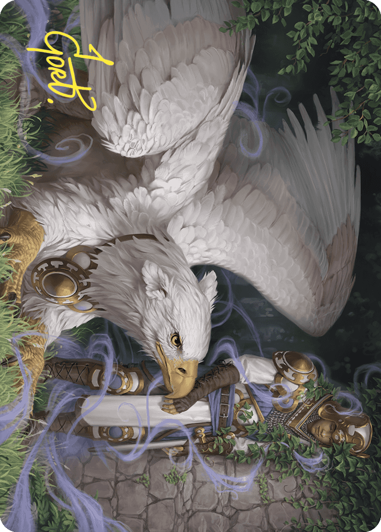 Dutiful Griffin Art Card (Gold-Stamped Signature) [Wilds of Eldraine Art Series]