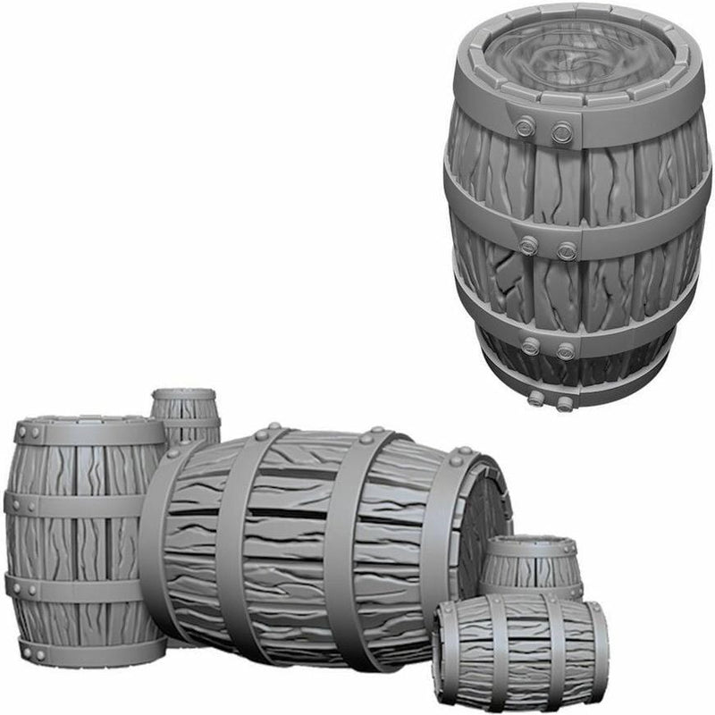 Wizkids Unpainted Minis - Barrel N Pile Of Barrels ( 73361 )