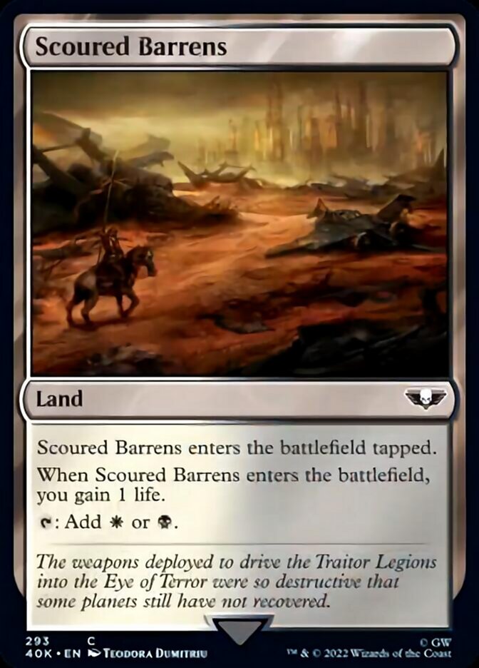 Scoured Barrens (Surge Foil) [Universes Beyond: Warhammer 40,000]