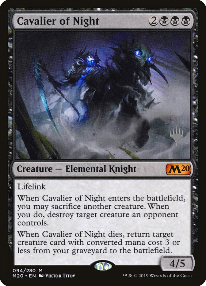 Cavalier of Night (Promo Pack) [Core Set 2020 Promos]