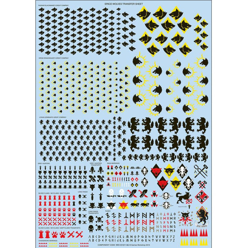 Transfer Sheet - Space Wolves ( 1146-W )