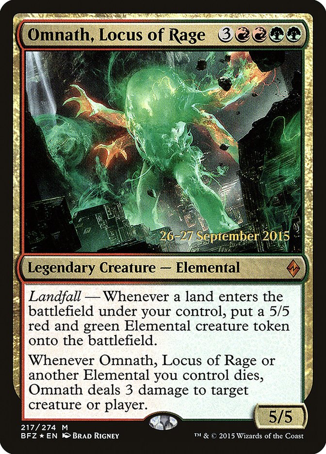 Omnath, Locus of Rage  [Battle for Zendikar Prerelease Promos]