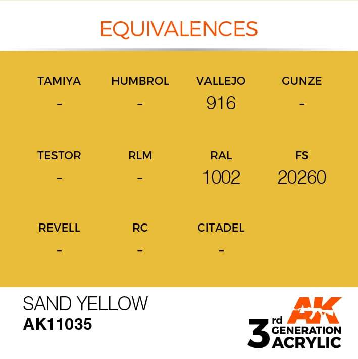 AK Acrylic 3G - Sand Yellow ( AK11035 )