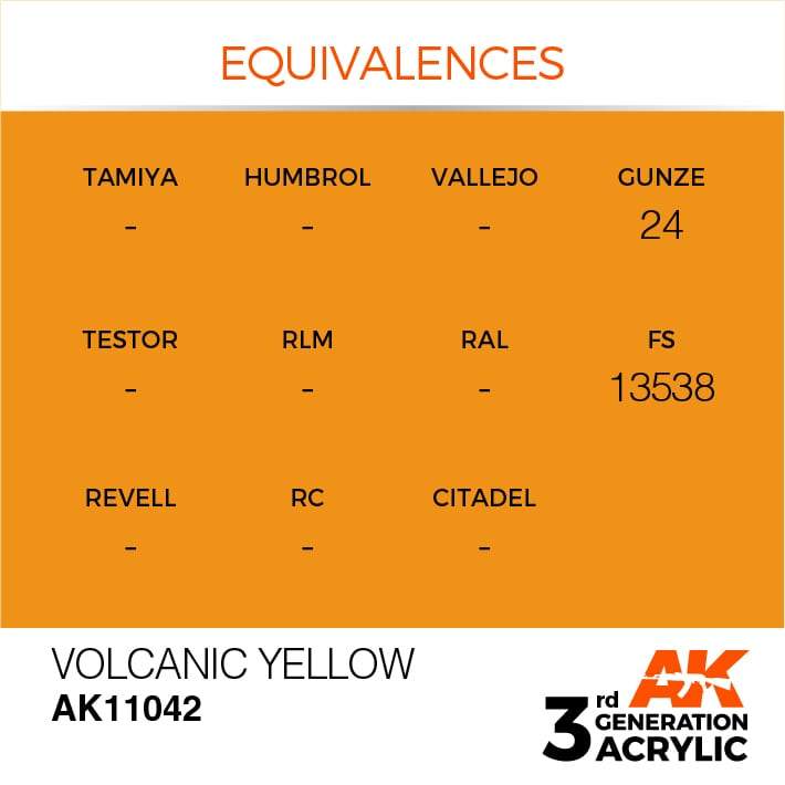 AK Acrylic 3G - Volcanic Yellow ( AK11042 )