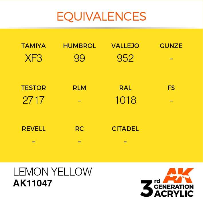 AK Acrylic 3G - Lemon Yellow ( AK11047 )