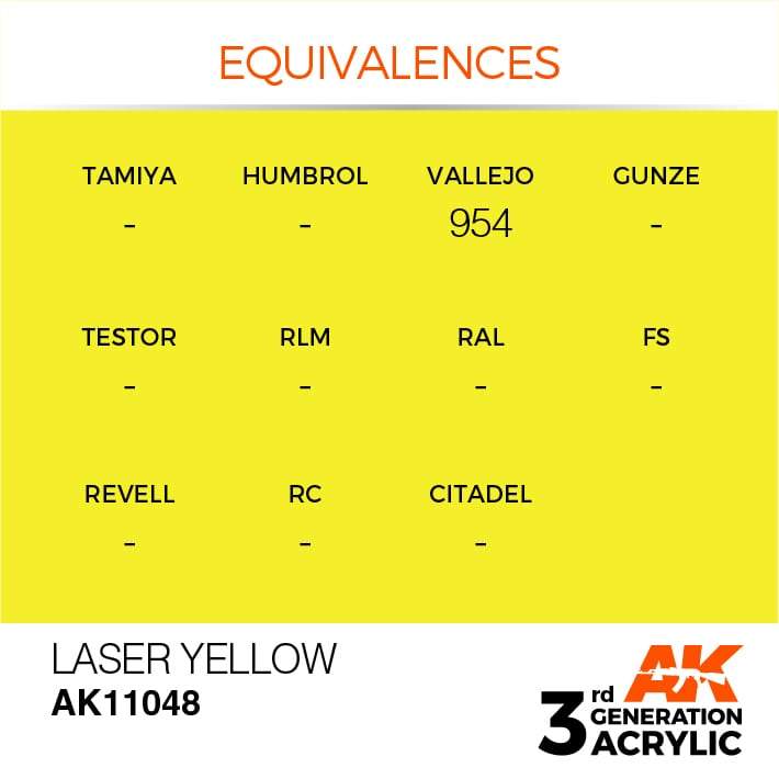 AK Acrylic 3G - Laser Yellow ( AK11048 )