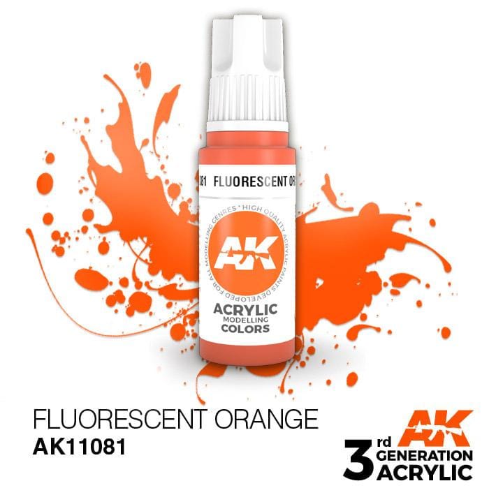 AK Acrylic 3G - Fluorescent Orange ( AK11081 )