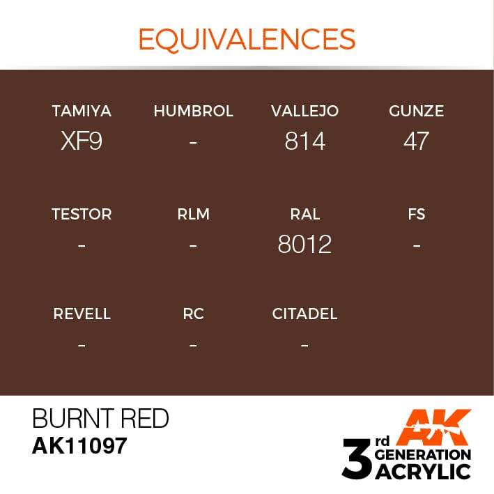 AK Acrylic 3G - Burnt Red ( AK11097 )
