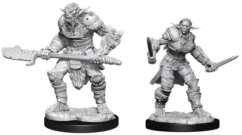 D&D Unpainted Minis - Bugbear Barbarian Male & Bugbear Rogue Female ( 90311 )