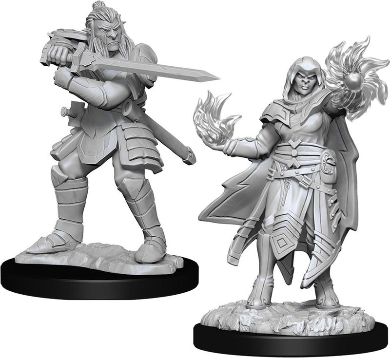 D&D Unpainted Minis - Hobgoblin Fighter Male & Hobgoblin Wizard Female ( 90310 )