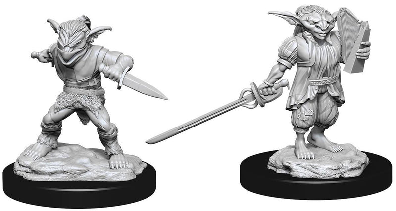 D&D Unpainted Minis - Male Goblin Rogue & Female Goblin Bard ( 90309 )