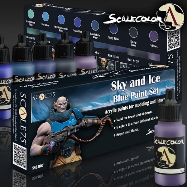 Scalecolor - Sky and Ice Blue Paint Set ( SSE-007 )