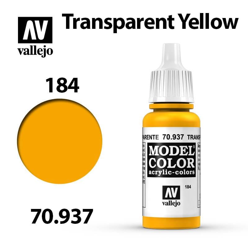 Vallejo Model Color - Transparent Yellow 17ml - Val70937 (184)