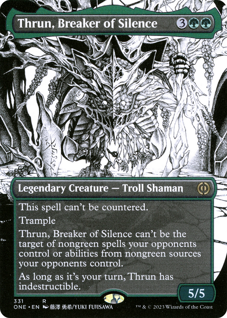 Thrun, Breaker of Silence (Borderless Manga) [Phyrexia: All Will Be One]