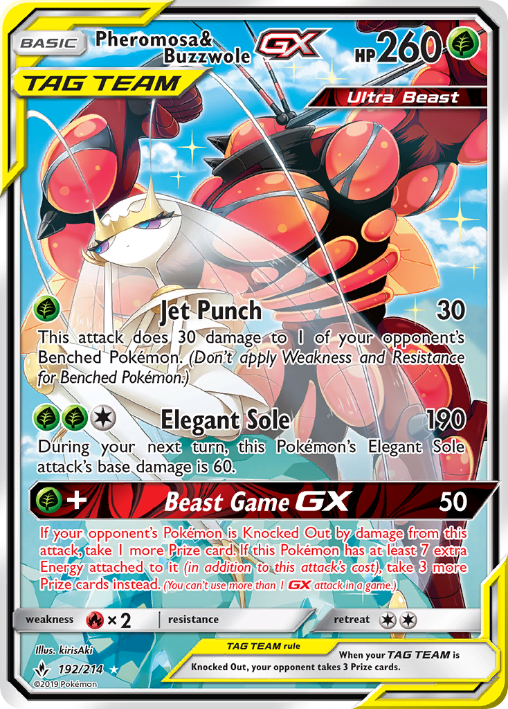 Pheromosa & Buzzwole GX (192/214) [Sun & Moon: Unbroken Bonds]