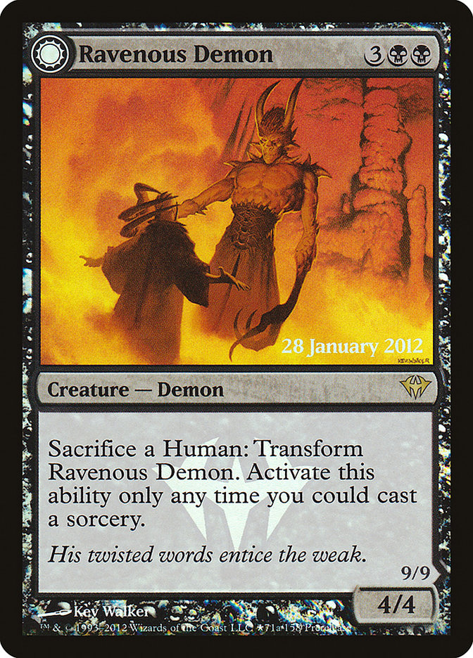 Ravenous Demon // Archdemon of Greed  [Dark Ascension Prerelease Promos]