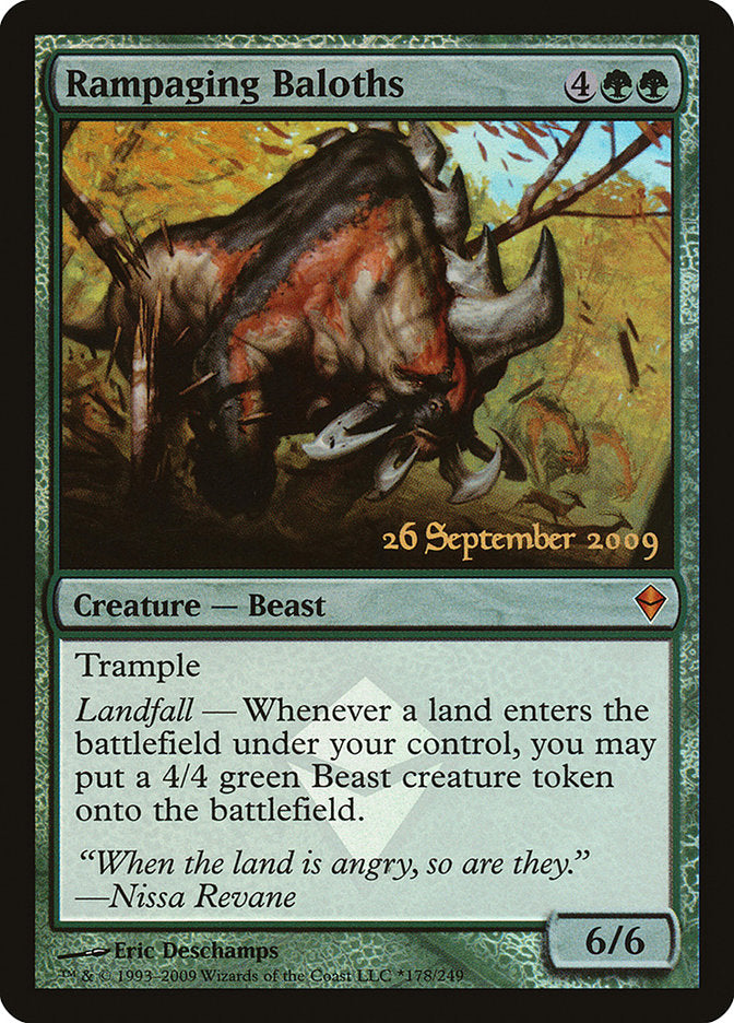 Rampaging Baloths  [Zendikar Prerelease Promos]