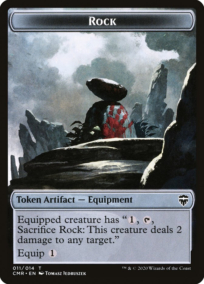 Elf Warrior // Rock Token [Commander Legends Tokens]