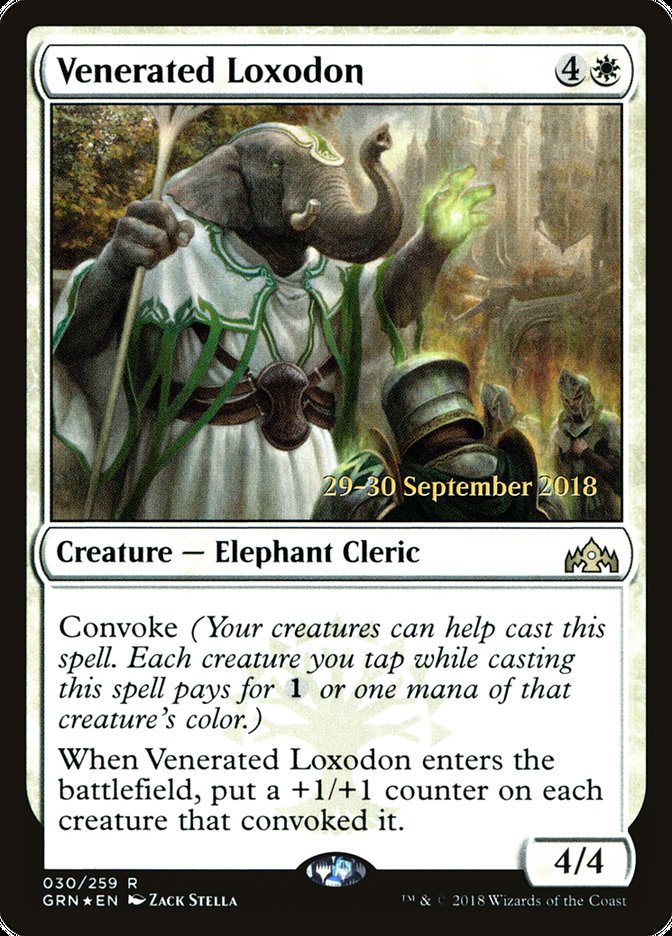 Venerated Loxodon  [Guilds of Ravnica Prerelease Promos]