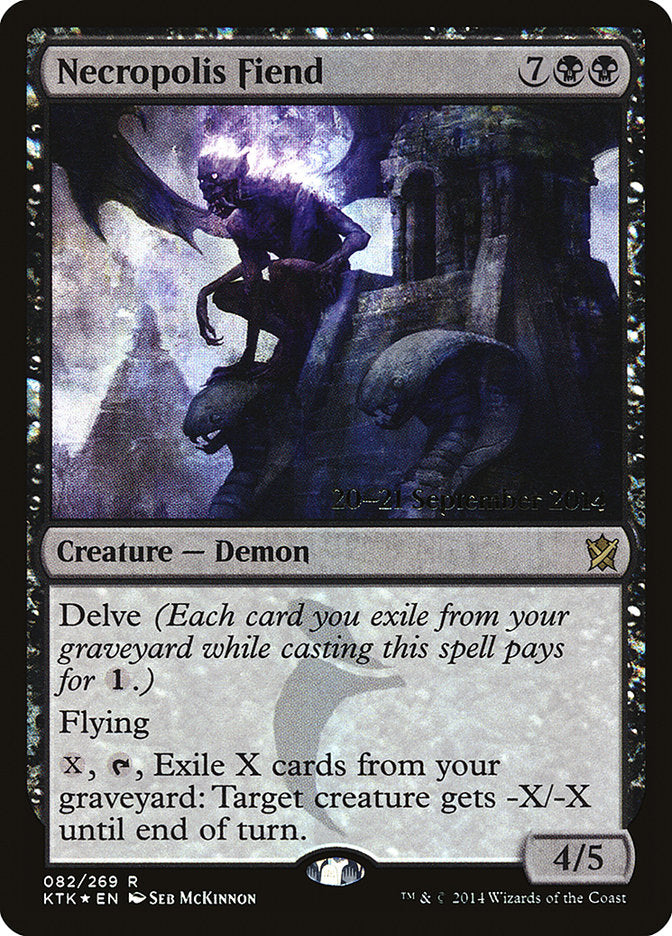 Necropolis Fiend  [Khans of Tarkir Prerelease Promos]